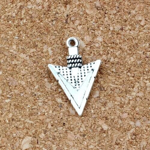 20Pcs/ Lots Arrow Charm Pendants Alloy Fashion Jewelry DIY Fit Bracelets Necklace Earrings 15x22.8mm A-412