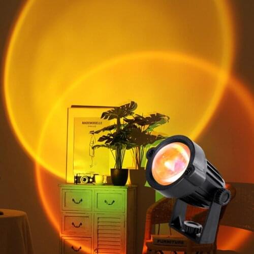 Modern INS Lamp Bedroom Sun Never Sets Projection Floor Lamp Rainbow Atmosphere Sunset Decoration Sunset Floor Lamp