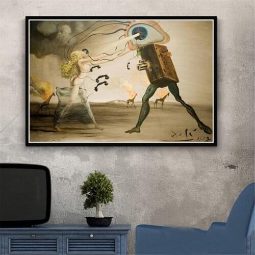 Psychedelic Salvador Dali Surrealism Abstract Canvas Painting Posters And Prints Wall Art Picture Decorative Home Decor Plakat