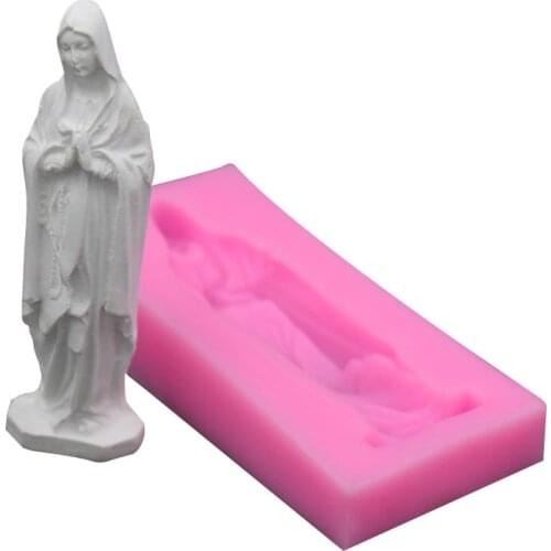 Virgin Nun Shape Fondant Silicone Mold for DIY Pastry Cupcake Dessert Lace Cake Decoration Kitchen Accessories Baking Tool