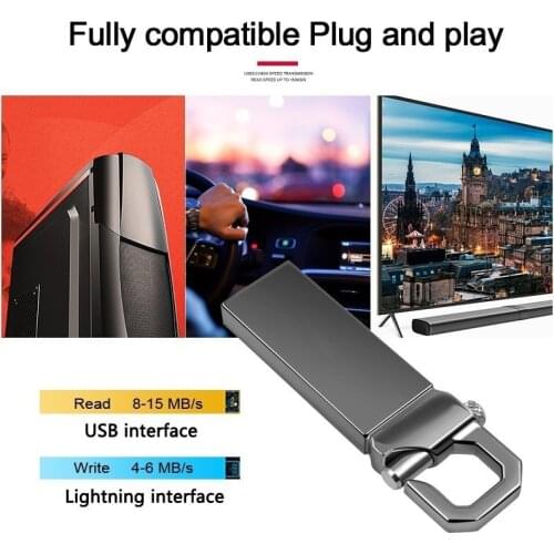 Usb Stick Portable Metal Usb Flash Drive Gray Pen Drive 2.0 4GB 8G 16G 32GB Pendrive 64GB 128GB 256GB Flash Memory Stick Usb Key
