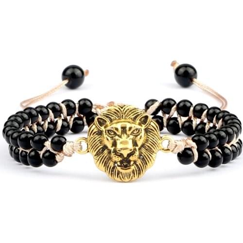 Vintage Tree of Life Beaded Bracelets Charm Natural Stone Handmade Black Onyx Yoga Wrap Jewelry Adjustable Bangle Women Men Gift