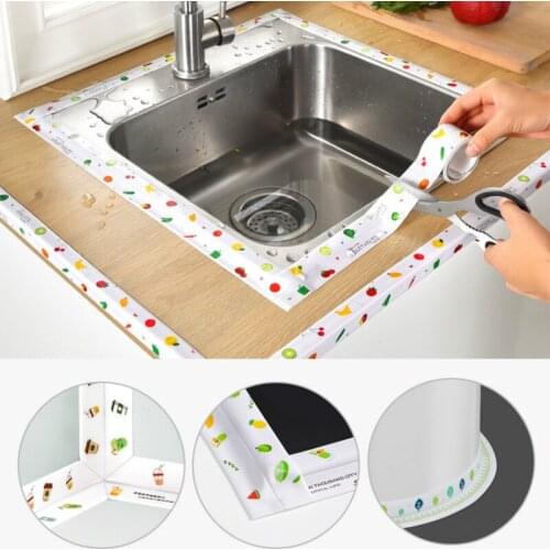 Kitchen Sink Waterproof Sticker Anti-mold Waterproof Tape Bathroom Countertop Toilet Gap Self-adhesive Seam Stickers