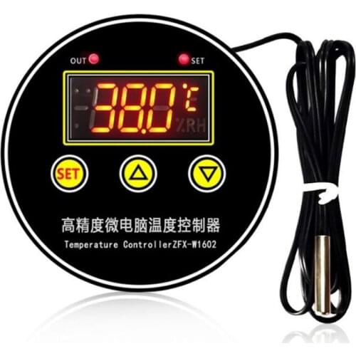 Zfx-W1602 Digital Temperature Controller Intelligent Heating Cooling Ntc Sensor Temp Control Thermostat Switch
