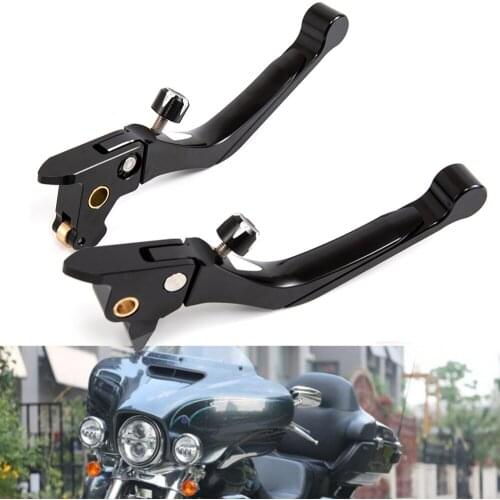 1 Pair Black Clutch Brake Levers For Harley Sportster 883 XL 883 N 1200 X48 2004 2005 2008 2010 2011 2012 2013 Custom