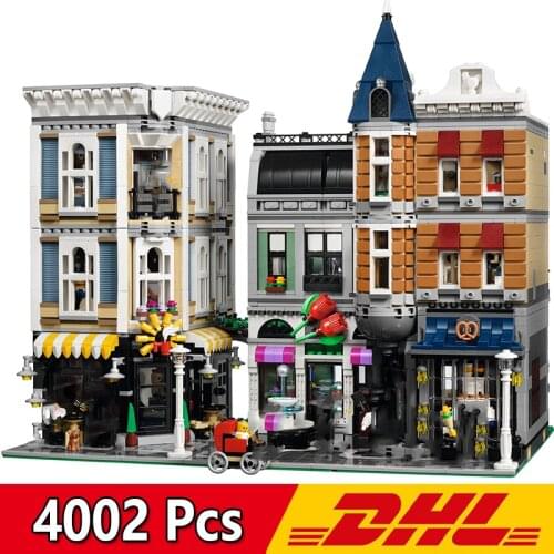 10255 15019 4002Pcs City Street View Series Assembly Square Building Blocks Bricks Toy Gift