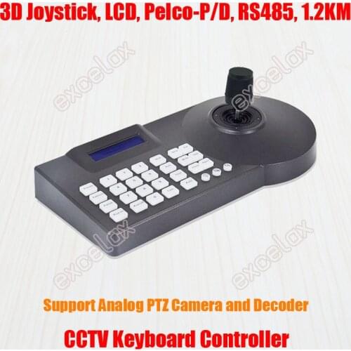 3-Axis Joystick CCTV Keyboard Controller Keypad for Analog Surveillance PTZ Dome Camera Decoder DVR Pelco RS485 Pan Tilt Zoom