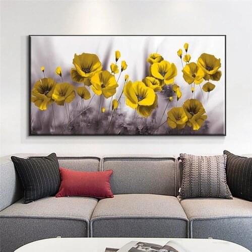 Watercolor Decorative Picture Red Poppy Flower Canvas Painting on The Wall Art Posters and Prints Decorating The Living Room