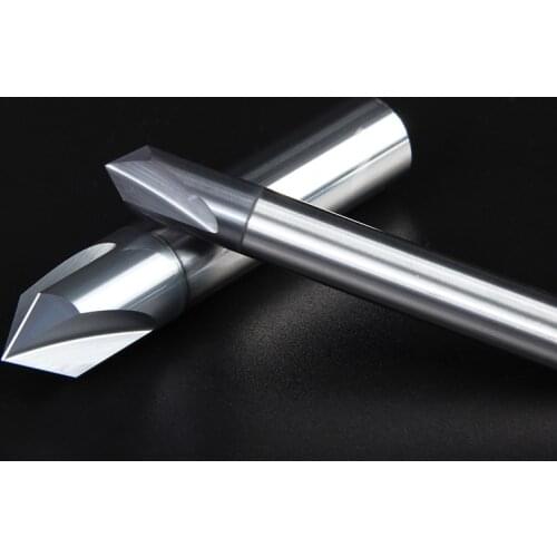 CNC Carbide Chamfering milling Cutter 60 90 120 Degree Coated 3 Flutes Deburring End Mill Engraving And Carving Router Bit Tools