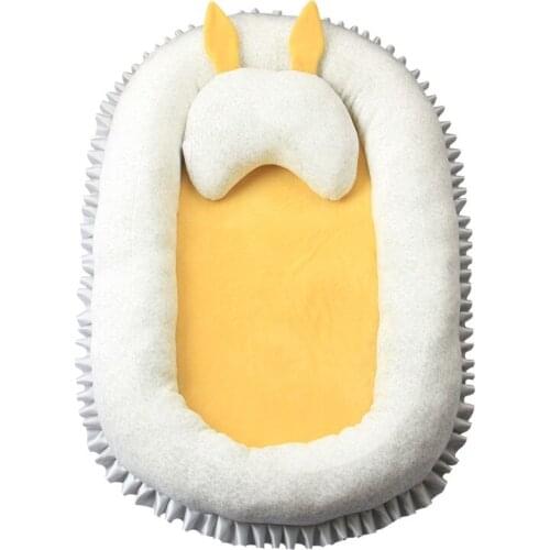 Baby Crib Portable Folding Travel Bed With Pillow Infant Toddler Cotton Cradle for Newborn Baby Bed Bassinet Drop Shipping