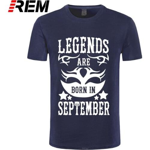 REM Fashion Legends Are Born In February T Shirt Men Brand Clothing Summer Cotton T-shirt Male Casual Tshirt Short Sleeve Tees