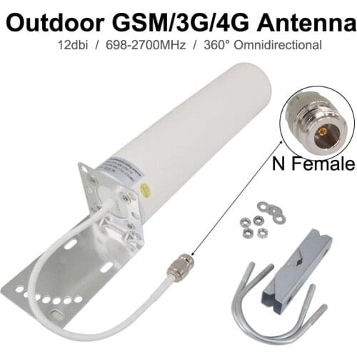 GSM/3G/4G Antenna Outdoor Panel 12dbi High Gain 698-2700MHz 4G LTE Aerial Omnidirectional Antenne N female For Wireless Router