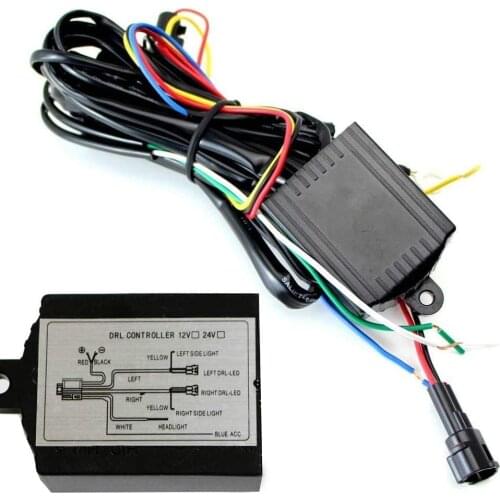 IJDMTOY (1) Universal LED Daytime Running Light Automatic ON/OFF Controller Module Box Relay