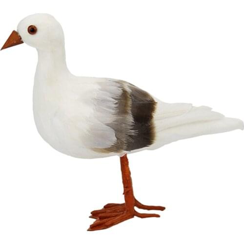 Artificial Feathered Seagull Bird Statues for Garden Decoration
