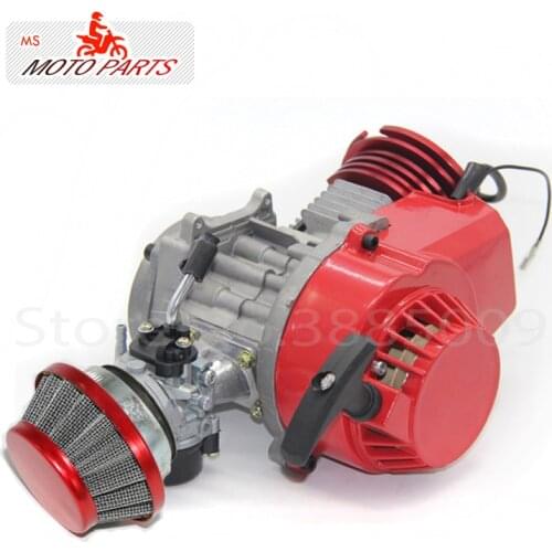 Motorbike Pocket Bike 44MM 2 Stroke Pull Start Engine For Mini Pocket Bike Go Kart Dirt Bike Petrol Scooter Motor
