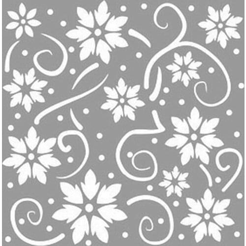 Snowflake Flowers Stencil Design, Painting Template 30x30 Cm, Walls, Tiles, furniture For Easy and Practical Pattern Application