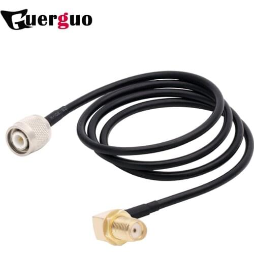 SMA Male to TNC Male Right Angle RG58 Pigtail 50 Ohm RF Coaxial Cable RG-58 Extension Cord Jumper 50CM 1M 2M 5M 10M 15M