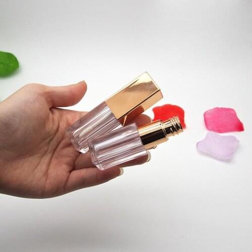 20PCS/LOT 3.5ml Square Lip Gloss Tubes High Grade Clear Plastic Empty Containers Lipgloss Bottles Cosmetic Packaging