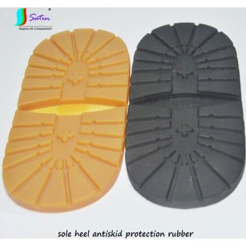 Man,Ma'am Shoe Sole Heel Repair Protection Material Thicker Yellow,Black Heel Antiskid Rubber S0356L