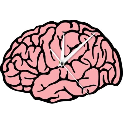 Neuroscience Mental Body Part Organ Medical Wall Art Brain Wall Clock Anatomy Decorative Wall Watch Neurologist Doctor Gifts