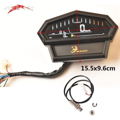 New Motorcycle Sunshine Peotection LCD Meter Digital Odemeter Electric Injection And Carburetor Speedometer For Shemale