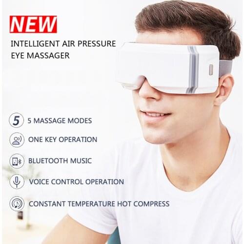 New Smart Airbag Vibration Eye Massager Eye Care Instrument Eye Protector Hot Compress Bluetooth Eye Fatigue Massage Glasses