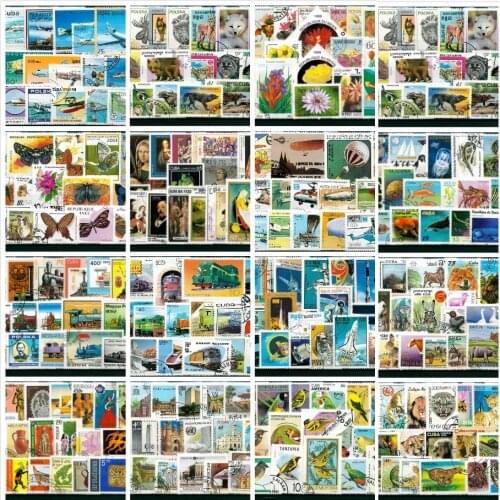 50Pcs/Lot 17 Topic Postage Stamp Collection All Different Many Countries NO Repeat Unused Marked Postage Stamps for Collecting