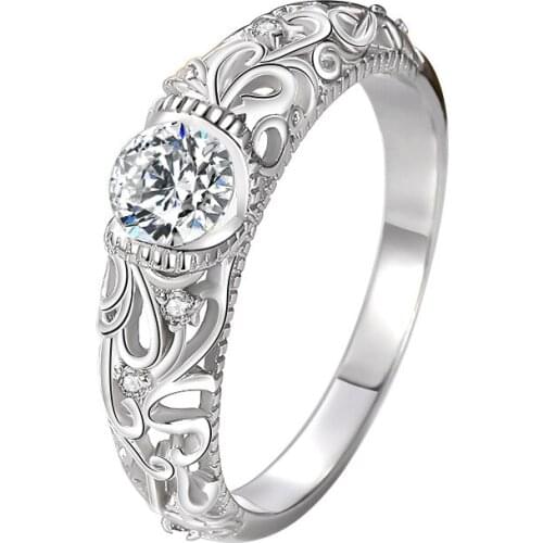 Luxury Round Diamond Earring/Ring for Women Classic Wedding Ceremony Dazzling Fine Jewelry Accessories 2021 Jewelry Sets Gift