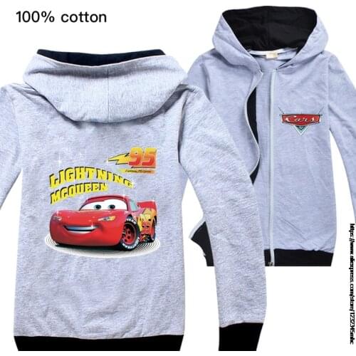 McQueen Hoodies Toddler Clothes Autumn Cool Kids Girls Coat Boys Zipper Sweatshirt Spring Sport Childrens Tops