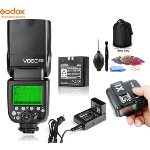 Godox VING V860II Lithium battery Flash GN60 HSS 1/8000s TTL Speedlite Flash +X1T Trigger For Canon Nikon Sony Olympus Fujifilm