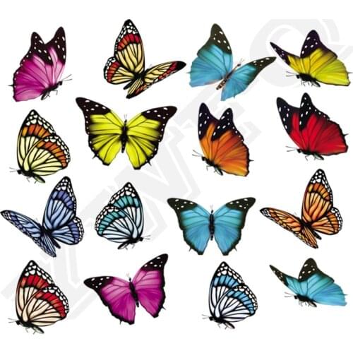 Vivid Butterfly Appliques Animal Iron on Patches Quality Washable Badges Garment DIY Decor Heat Transfers Stickers On Clothes