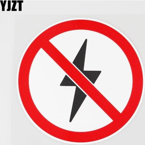 YJZT 12CMX12CM Prohibition Sign PVC Decal Superior Quality Car Sticker Graphical 11B-0242
