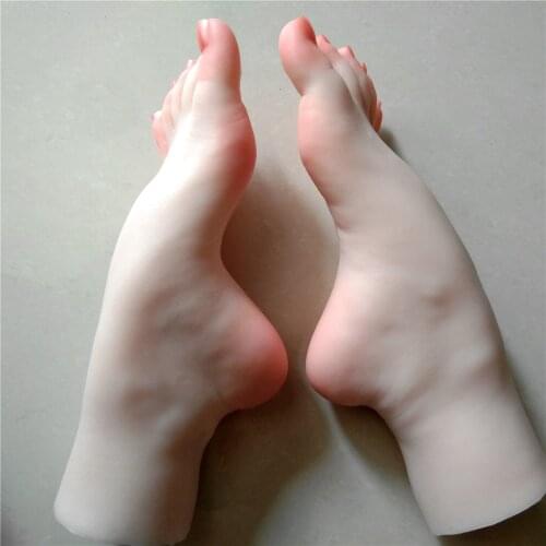 1 Pair Big Size Girls Foot Simulation Sex Fat Feet Toys Whitening Skin Stockings Drawing Movie Props