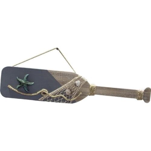 1PC Mediterranean Fish Bone Tag Pendant Seahorse Whale Ocean Wind Dolphin Cafe Bar Gray Paddle Wall Hanging Home Decorations