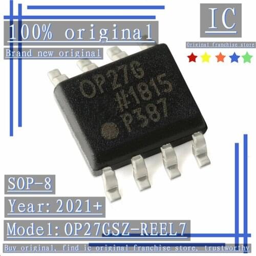 2021+100% Brand new original 5PCS-20PCS OP27GSZ-REEL7 SOP-8 Low noise precision operational amplifier