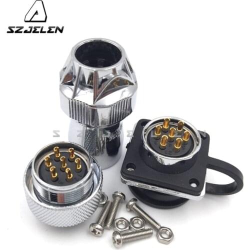 SZJELEN WS20 series 7 pin waterproof connector, LED Panel Mount Power connector, car connector, Male and female