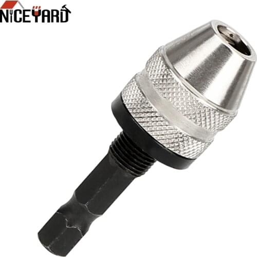 NICEYARD 1/4" Inch Quick Change Adapter Drill Bit Chuck Converter 0.3-3.5mm Power Tool Accessories Hex Shank Tool