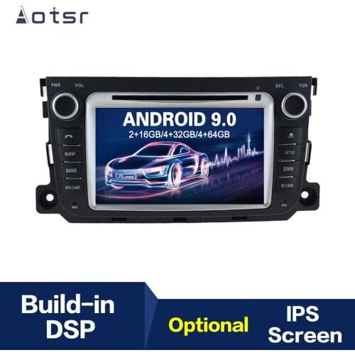 Android 9.0 GPS Navigation IPS Car DVD Player For Mercedes Benz Smart 2010-2014 Head Unit Multimedia Player Tape Recorder Auto