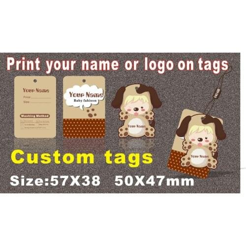 Custom love dogs tags.Special shape baby clothes tags ,custom your logo on tags 500set/lot 1000pcs 300gsm Paper , Y4