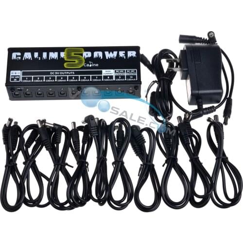 Caline CP-05 Effect Pedal Power Supply High Frequency 10 Outputs (9V, 12V, 18V) Voltage Protection Guitar Pedal Power