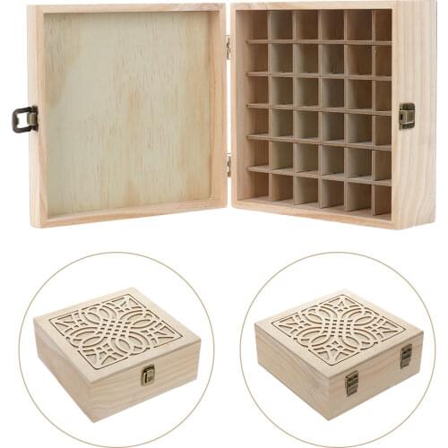 Wooden Essential Oil Box Set 36 Compartments Essential Oil Packaging Box Organizer Jewelry Organizador Storage Bag Crafts