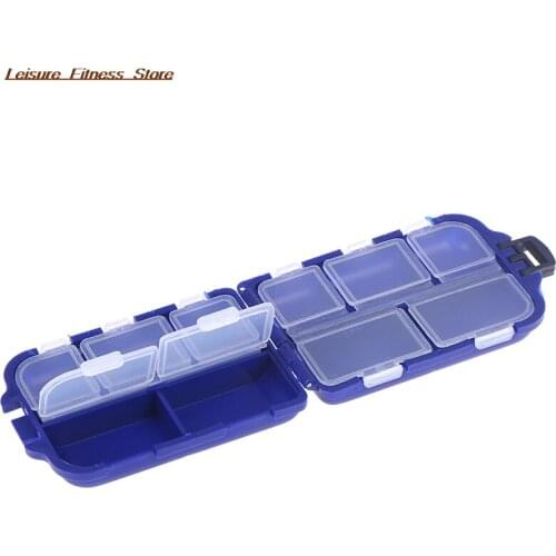 2 Layer Fishing Lure Bait Hooks 10 Compartments Fishing Tackle Box Plastic Storage Case Sea Fishing Accessories Tool Box