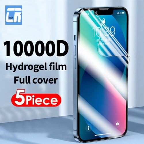 5Pcs HD Ultra-thin Full Cover Hydrogel film for iPhone 11 12 Pro MAX Screen Protector for iPhone XR XS Max 6s 7 8 Plus 12 mini