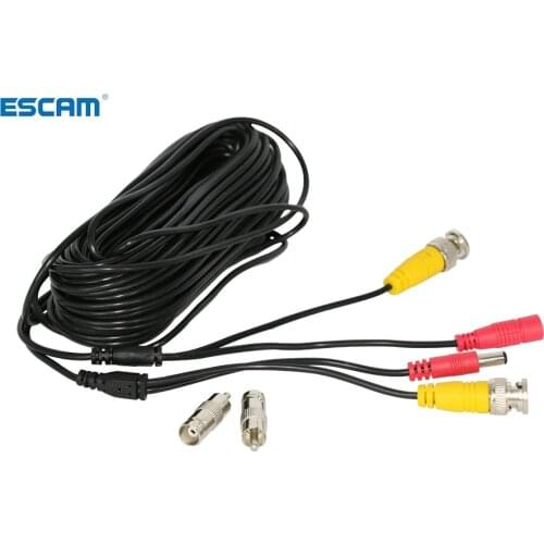 59ft 18m 32ft 10m BNC+DC CCTV Cable for Analog AHD CVI CCTV Surveillance Camera DVR Kit Video Power 2in1 cable Camera