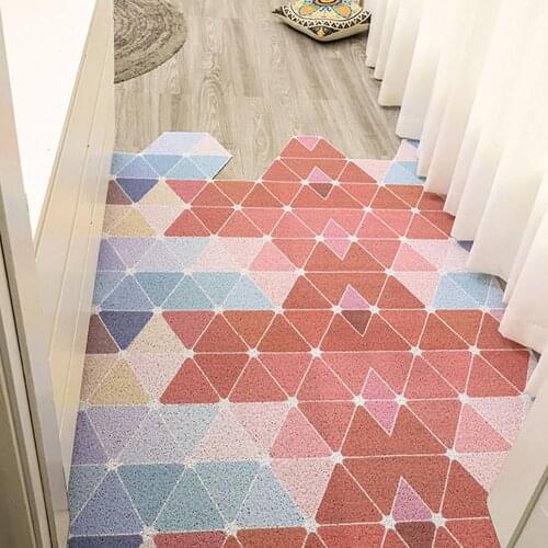 Doormat Freely Cuttable DIY Carpet Living Room Bedroom Kitchen Mat Bathroom Mat Indoor Outdoor Entrance Doormat Home PVC Carpet