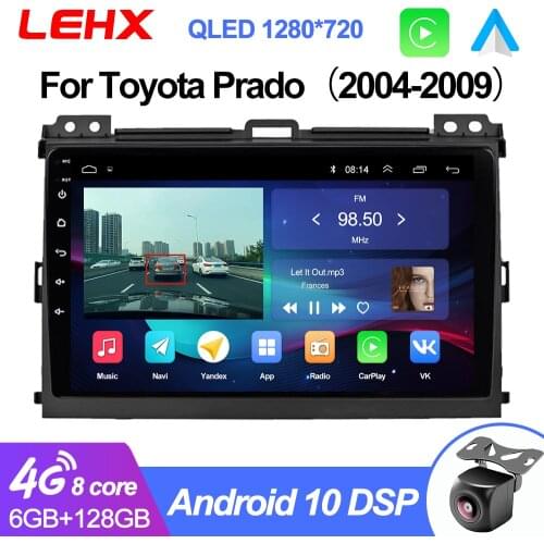LEHX For Toyota Land Cruiser Prado 120 2004 - 2009 Car Radio Multimedia Video Player Navigation GPS No 2din 2 din dvd
