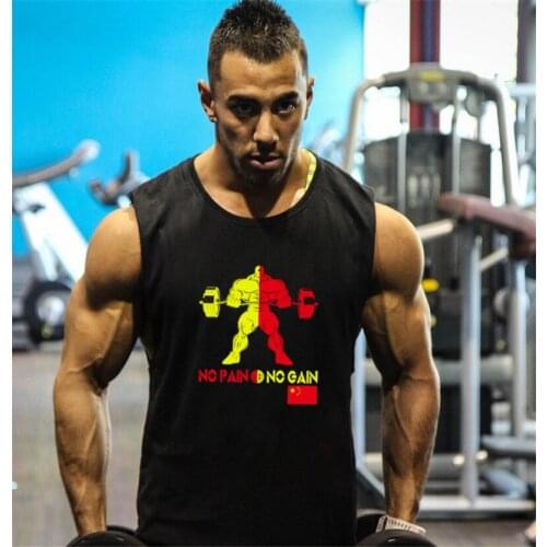 Brand Gyms Clothing Men Bodybuilding and Fitness Stringer Tank Top Vest Sportswear Muscle Workout Singlets Sleeveless Undershirt