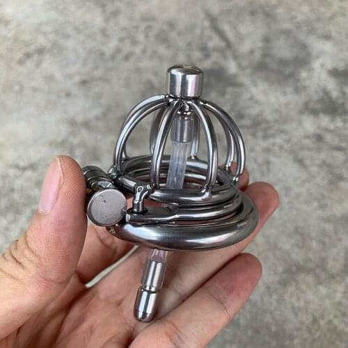 Metal Cb6000 Male Chastity Cage BDSM Bondage Penis Cage Short Cock Lock Nub Penis Ring Chastity Device Sex Toy For Men Dick Ring