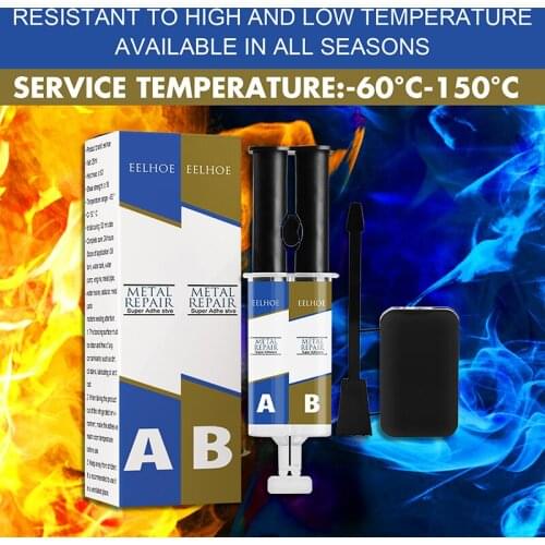 Metal Repair Gel Group Double Tube Industrial Heat Resistance Cold Weld Metal Repair Paste for Metal Casting Defect TS2 tapped