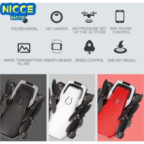 Nicce LF606 1080P Mini Drone With HD Camera Drone Hight Hold Mode RC Quadcopter RTF WiFi FPV Foldable Helicopter VS E61 Drone